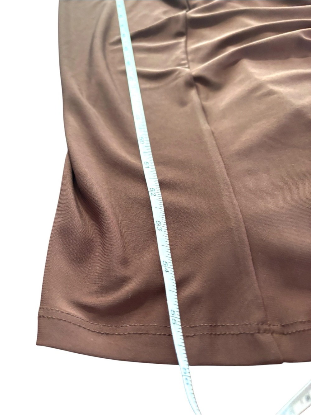 Zara NWT 2025 Ruched Midi Dress in Brown Sz M Wedding Guest Cocktail Prom Grad - Picture 10 of 15